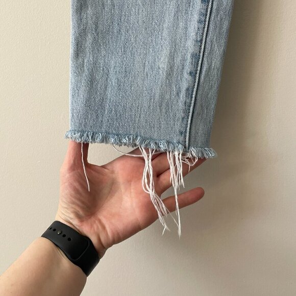 Levi's 501 Skinny Leg Distressed Mid Rise Denim Light Wash Casual Jeans Blue 26 - Picture 7 of 9